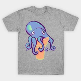 Octopus Cream Cone Periwinkle T-Shirt